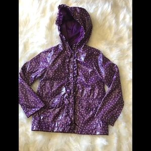 Purple Polka dot Raincoat/Rainjacket